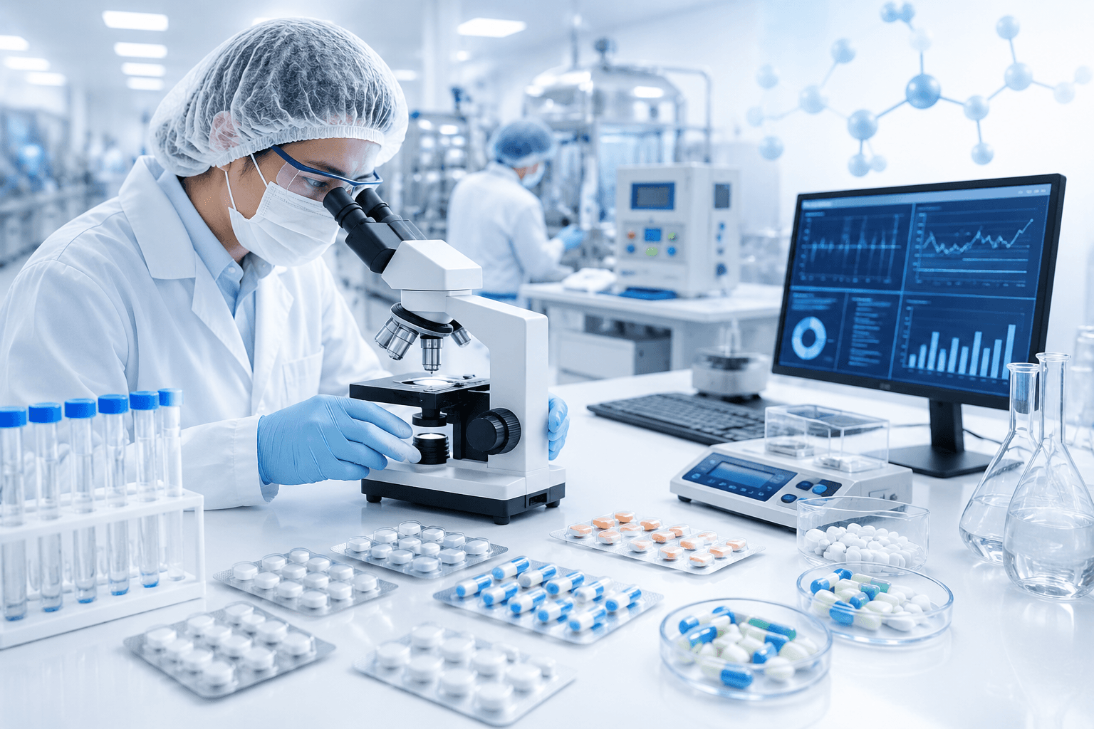In-house QC laboratory — analytical, micro and stability testing